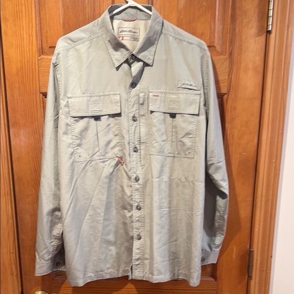 Eddie Bauer men sport shop long sleeve button down shirt size large. - Picture 1 of 11